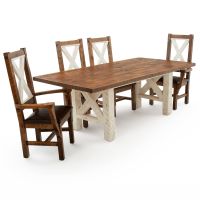 Western Winds Rustic Farmhouse Dining Chairs & Table