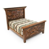 Barnwood Edge Faux Stone Stacked Bed
