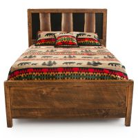 Walnut Falls Rustic Barnwood Bed