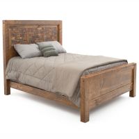 Rustic Brick in the Wall Barnwood Bed