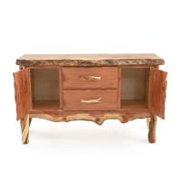Rustic Redwood & Juniper Log Sideboard