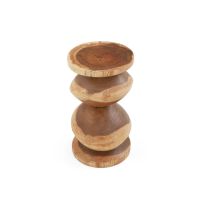 Stacked Golden Walnut End Table