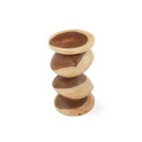 Stacked Golden Walnut End Table