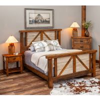 Rustic Whitewash Ranchero Barnwood Bed