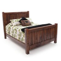 Prairie Pines Rustic Barnwood Bed - Antique Barnwood Finish