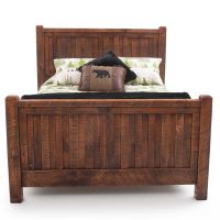 Prairie Pines Rustic Barnwood Bed - Antique Barnwood Finish