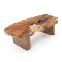 Live Edge Golden Walnut Slab Coffee Table - Example Only