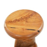 Rustic Natural Wood Teak Bar Stool