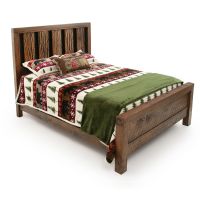 Rustic Barked Barnwood Bed