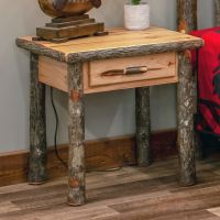 Cottage Hickory 1 Drawer Nightstand