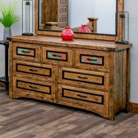 Copper Mesa 7 Drawer Dresser