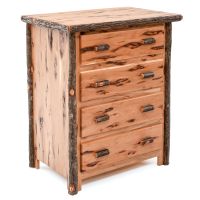Cottage Hickory 4 Drawer Log Chest