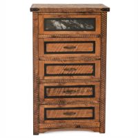 Black Granite 5 Drawer Chest