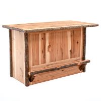 Cottage Hickory 5ft Log Bar Front View
