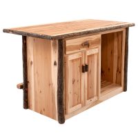 Cottage Hickory 5ft Log Bar Backside