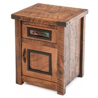 Copper Mesa Enclosed Nightstand--Hinge Right