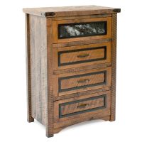 Black Granite 4 Drawer Chest
