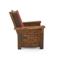 Rustic Teak Stacked Lounge Chair