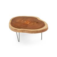 Golden Walnut Hairpin Coffee Table