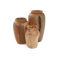 Teak Rustic Flower Vase