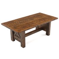 Western Winds Rustic Barn Door Dining Table--Antique Barnwood finish