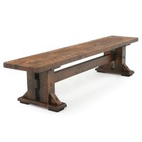 Weathered Wood Dining Bench--Antique Barnwood finish