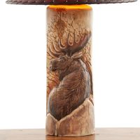 Hand Carved and Painted Moose Detail