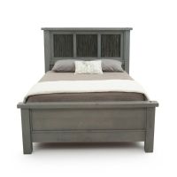 Cottage Gray Corrugated Barnwood Bed