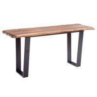 Wedge Live Edge Natural Wood Sofa Table