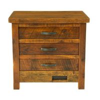 Western Traditions Elite 3 Drawer Rustic Nightstand