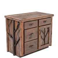 Woodland Forest Rustic Log Vanity (24"–42")