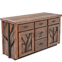 Woodland Forest Rustic Log Vanity 48" - 72"