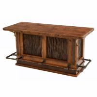 Whiskey River Rustic Barn Wood Bar
