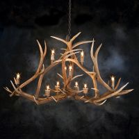 10 Light Elk Crossbar Antler Chandelier