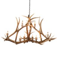10 Light Elk Crossbar Antler Chandelier
