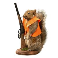 Squirrel Hunter Trophy Mount