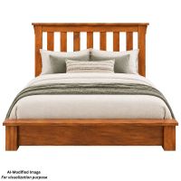 Willow Creek Platform Bed: This image was generated or modified using AI for visualization purposes.