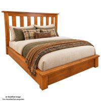 Willow Creek Platform Bed: This image was generated or modified using AI for visualization purposes.
