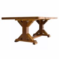 Windy Stables Reclaimed Barn Wood Trestle Dining Table