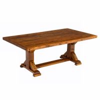 Windy Stables Reclaimed Barn Wood Trestle Dining Table