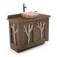 Winter Forest Rustic Vanity - 36" - Sink Center - American Chestnut Finish