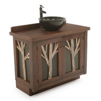 Winter Forest Rustic Vanity - 36" - Sink Center - American Chestnut Finish