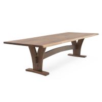 Wood Creek Gateway Live Edge Dining Table - Black Walnut - Natural Clear Finish