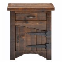 Woodland Park Rustic 1 Drawer Enclosed Nightstand
