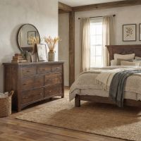 Rustic Dresser: Some lifestyle images are created with AI for visualization purposes. Crafted from natural solid wood, each piece is unique and will vary.