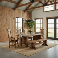 Dining Bench: Some lifestyle images are created with AI for visualization purposes. Crafted from natural solid wood, each piece is unique and will vary.