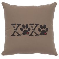 XOXO Image Decor Pillow - Taupe Cotton