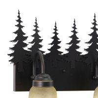 Yellowstone 3-Light Moose Burnished Bronze Vanity Light