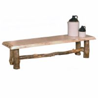 Yellowstone Rustic Aspen Log Bench