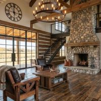 Barnwood Coffee Table: Some lifestyle images are created with AI for visualization purposes. Crafted from natural solid wood, each piece is unique and will vary.